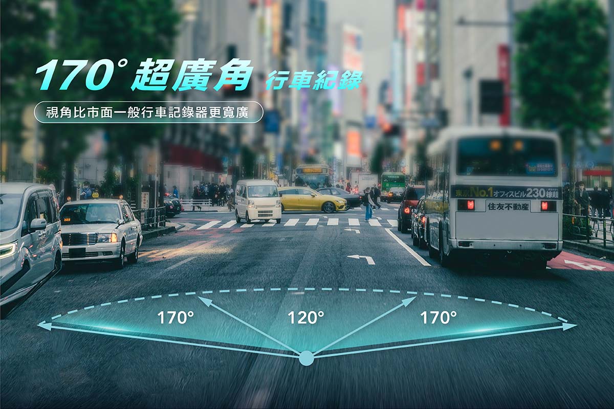 CARDIO 超廣角行車紀錄器，夜不炫光顯影，不被後方車輛頭燈光線干擾