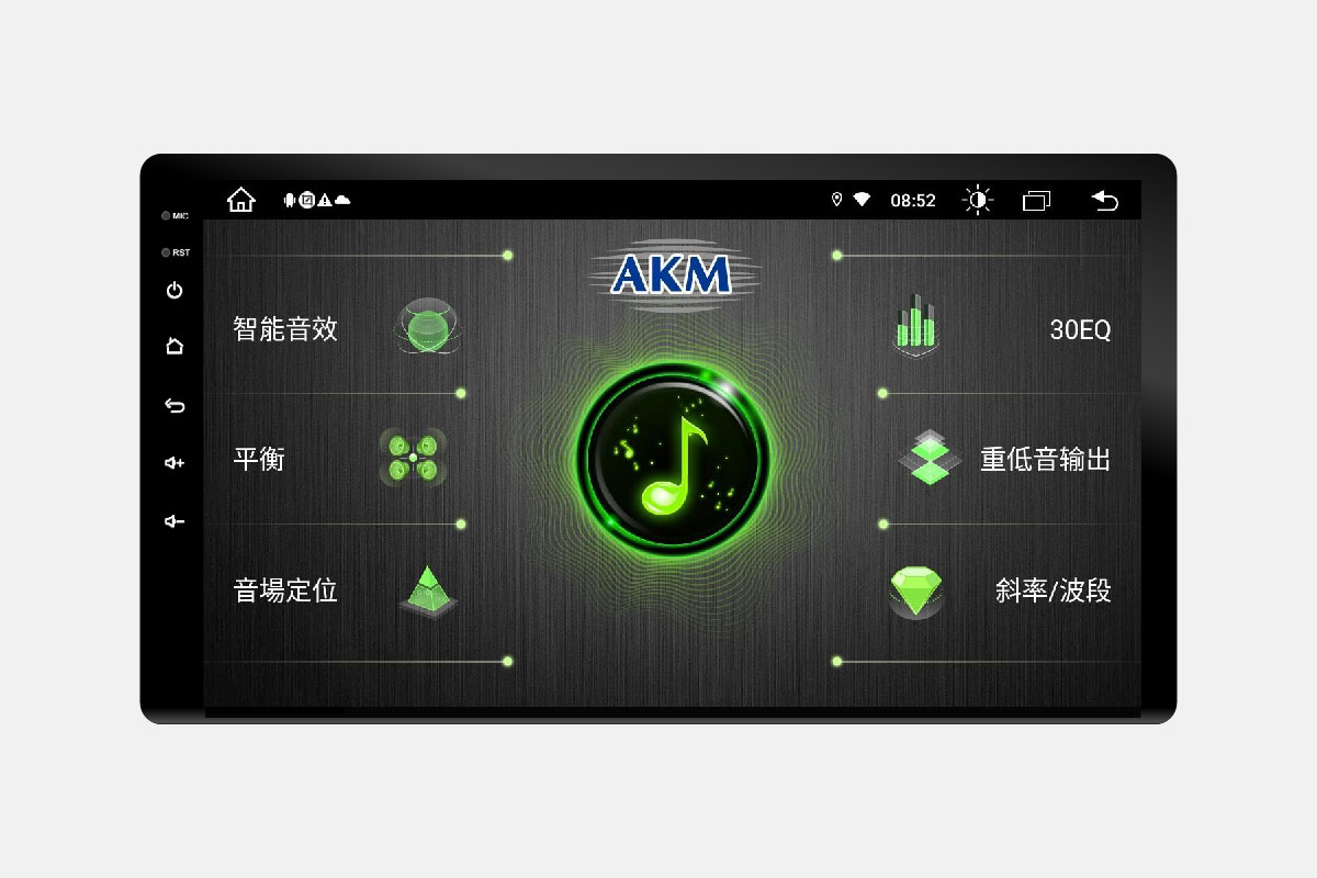 CARDIO 的 11.5 吋 CRW 與 CNW 系列安卓車機，內建高效能的 AKM 音效晶片