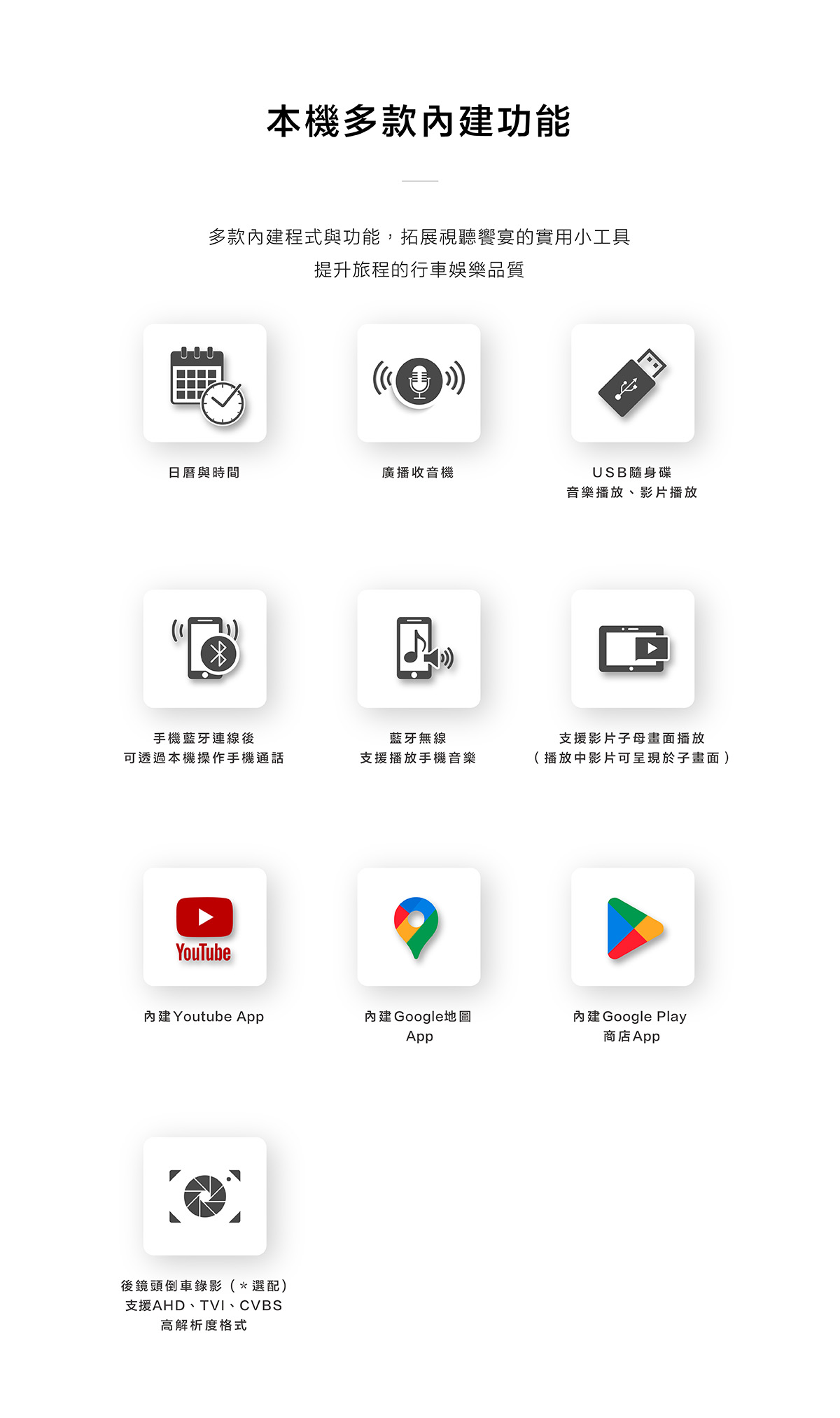 CARDIO CQ 系列車用安卓機，多款內建功能、娛樂 APP 下載使用