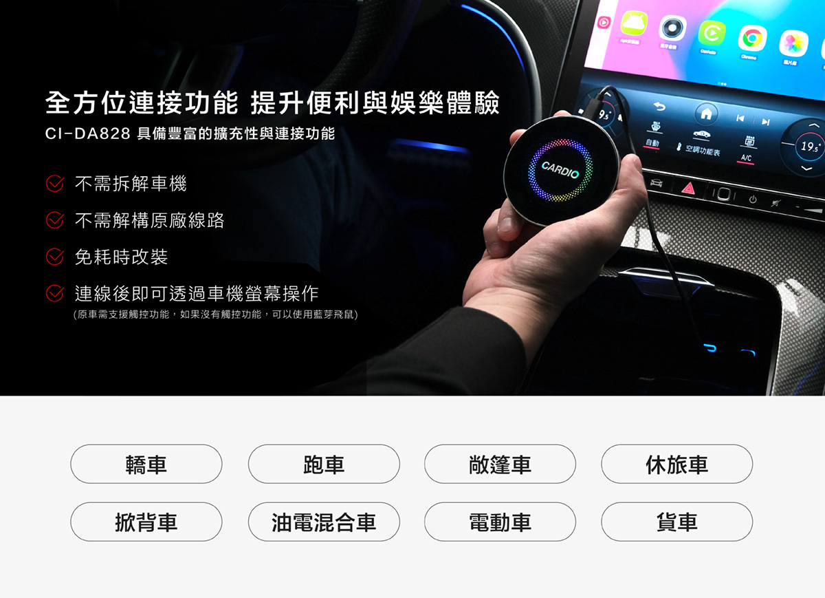 CARDIO CI-DA828 擴充性與連接功能_車用安卓盒子